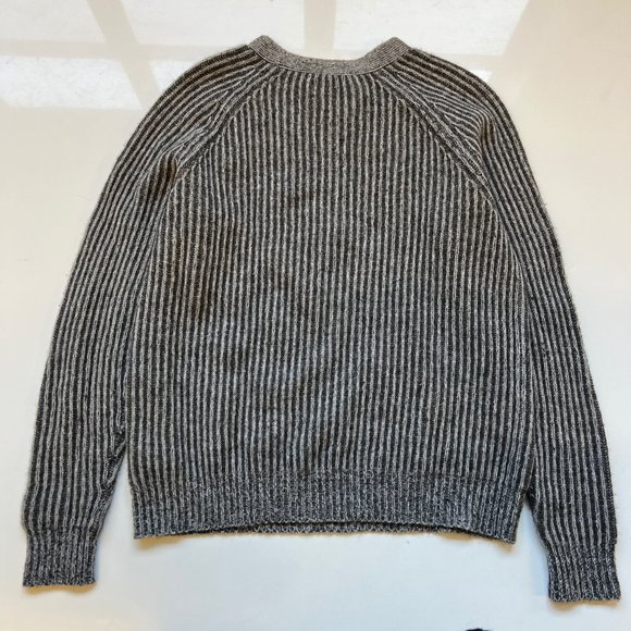 $370 Cashmerism RIB-KNIT Raglan Cashmere Pullover Gray Charcoal  Sweater sz S - Picture 11 of 11